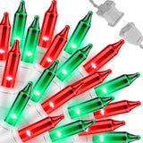 LAMPHOME 19.6ft String Lights for Bedroom, 100 Mini Bulbs in Multicolor and Warm White Options for Ambient Home Styling