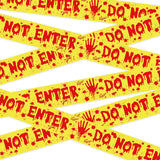 OHOME Do Not Enter Outdoor Tape - 82 FT UV Resistant Halloween Streamer for Haunted House Entryway and Garden