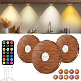 LuminAura Rechargeable Puck Lights – Pet and Child Safe Cabinet Lighting, No Open Flame No Wax Drips