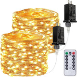 LumiWeave Copper Wire String Lights with Timer – Holiday Gift for Teens Girls and Women, 8 Modes Plug in Fairy Lights for Bedroom Dorm and Christmas Decor