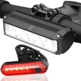 Luminoak USB-C Rechargeable Bike Light – Durable Aluminum Cycling Light Set for Backcountry Trails and Evening Dog Walks