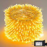 Dazzle Bright Connectable LED String Lights – 98.5 FT Green Wire Strand for Holiday Mantel, Staircase and Interior Design