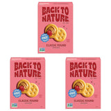 Back to Nature Classic Round Crackers – Plant-Based Snack for Wellness-Minded Adult Snackers, Pack of 3