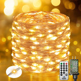 btfarm Simple Copper Wire Twinkle Lights 33FT – Uncluttered Plug in String Lights for Intentional Living, Japandi Decor, and Calm Bedroom Sanctuary