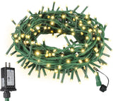 LukLoyok Mini Fairy Lights 66 ft – Warm White Fireplace and Headboard Accent Lights with 8 Modes and Memory