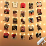 Lakumu Photo Clip String Lights – Meaningful Holiday Gift for Mom, 17ft Rechargeable Display with 50 Clips