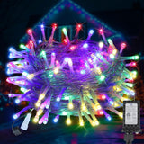 IP44 Waterproof LED String Lights for Patio and Garden, 8 Mode Connectable Outdoor Fairy Lights