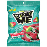 ChewzMe Sour Watermelon Gummies for Beach Days and Summer Cookouts, Cane Sugar Sweetened Gluten-Free Snack, 6 oz