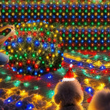 HYH Christmas Net Lights – Warm Home Atmosphere String Lights, 8 Lighting Modes Mesh Net for Living Room and Fireplace Decor