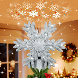 [Brand Name] 3D Glitter Snowflake Tree Topper – Safe Christmas Decor for Playroom and Family Room, No Flame and No Hot Surface
