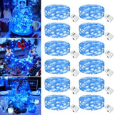 LuceAura Outdoor String Lights Battery Powered – Portable Camping and Picnic LED Lights, 7ft Waterproof Twinkle Lights for Tent and Table