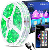 LEDMO RGB Color Changing LED Strip Lights 100ft, No Flame No Heat Safe Light for Playroom and Nursery