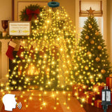 Cascadia Lights Smart Christmas Tree Lights for Productive Morning Routines, Voice-Activated 12-Mode Lights with Hands-Free 6h/18h Auto Timer