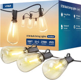 VIPAR LED Hanging Lights – Shatterproof ST38 Vintage Bulbs Creating Ambient Glow for Sunroom, Den, and Reading Nook