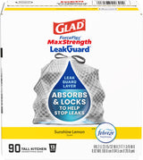 Glad ForceFlex MaxStrength LeakGuard 13 Gal Trash Bags – Febreze OdorShield for Stress-Free Home Cooking and Cleanup