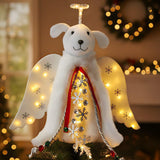 iHeartDogs LED Angel Topper – Family-Safe Nursery & Playroom Christmas Decoration for Pet-Loving Homes