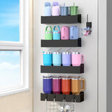 Nimble Living Fridge Mount Tumbler Stand – Simple Magnetic Storage for Stanley Cups, Dark Gray 3 Pack