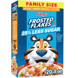 Kellogg's Frosted Flakes Lower Sugar Cereal, Convenient Bowl-Ready Cereal for Focus-Friendly Fuel During the Workday