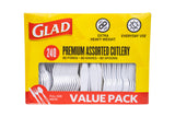 Glad Heavy Duty Plastic Forks Knives and Spoons – Workplace Lunchroom Supply for Conference Room Catering
