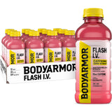 BODYARMOR Flash I.V. Electrolyte Beverage – Mindful Hydration with B Vitamins and Vitamin C, Natural Coconut Water Drink 20 Fl Oz 12-Pack