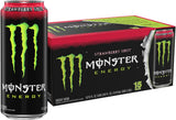 Monster Energy Strawberry 16oz Can, Case of 15 – Smooth Carbonated Focus Drink for Early Mornings, Deadlines & Long Training Days