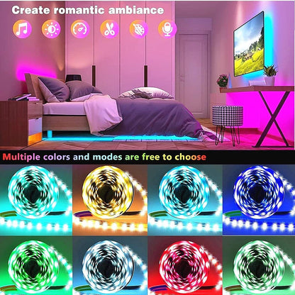 Tenmiro Music Sync LED Strip Lights for Nursery and Toddler Room, Cool to Touch Peel and Stick Ambient Lighting for Family Homes