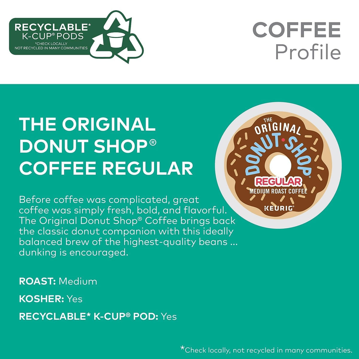 The Original Donut Shop K-Cup Pods Medium Roast 96 Count – Home Office Coffee for Focused Work Mornings
