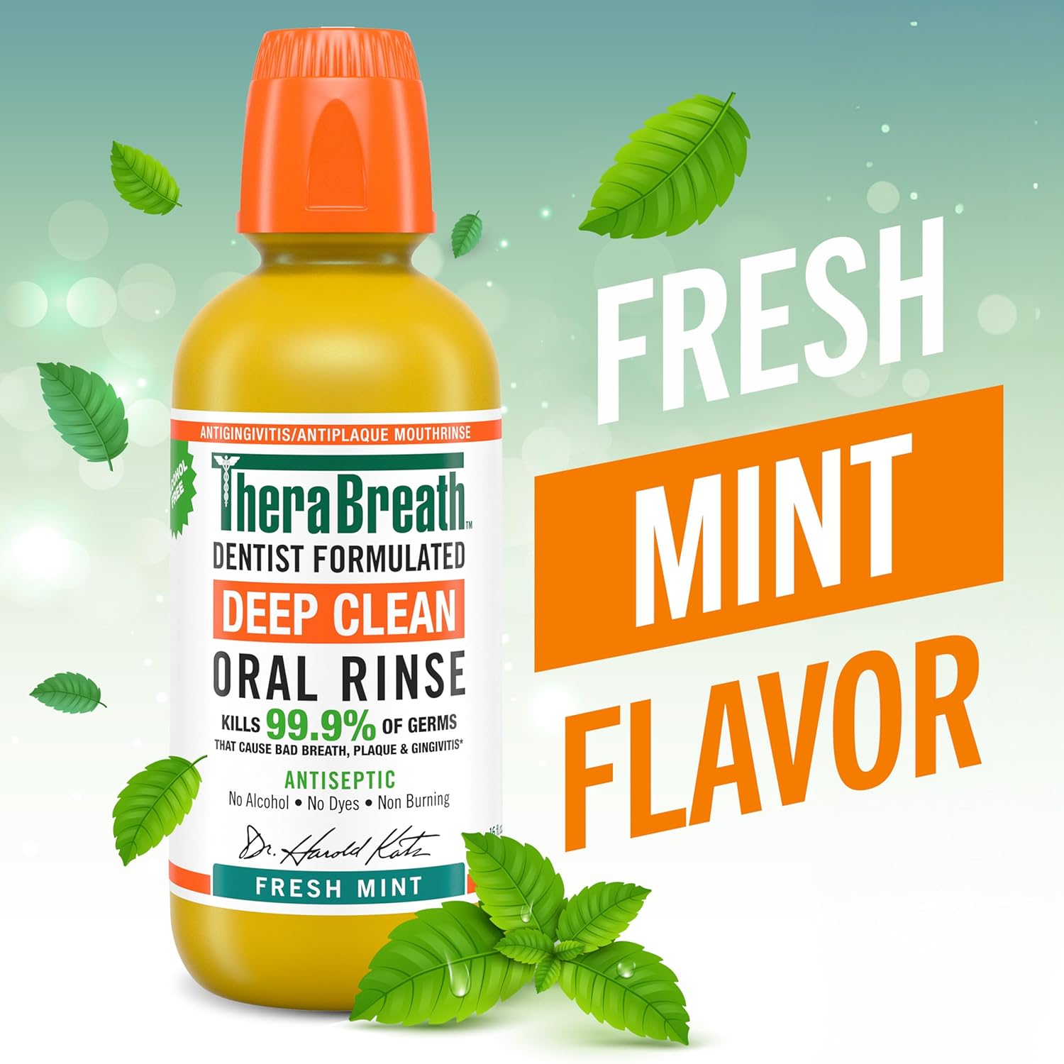 TheraBreath Deep Clean Rinse – Non-Burning, Dentist-Formulated Freshening for Post-Dental Procedure Recovery