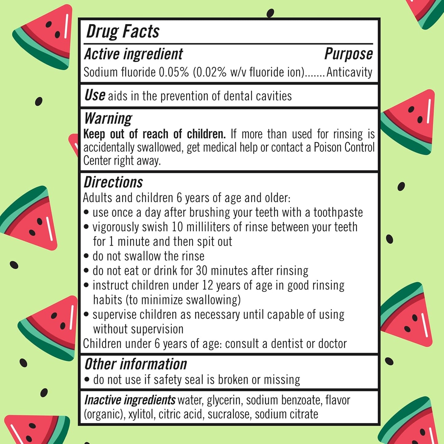 TheraBreath Kids Fluoride Rinse, Organic Watermelon and Alcohol-Free – Non-Toxic Daily Mouthwash for Mindful Family Wellness and Bedtime Rituals