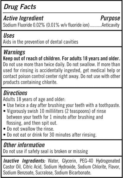 TheraBreath Oral Rinse 6-in-1 Benefits, Gentle Alcohol-Free Formula for Daily Self-Care, 2 Pack