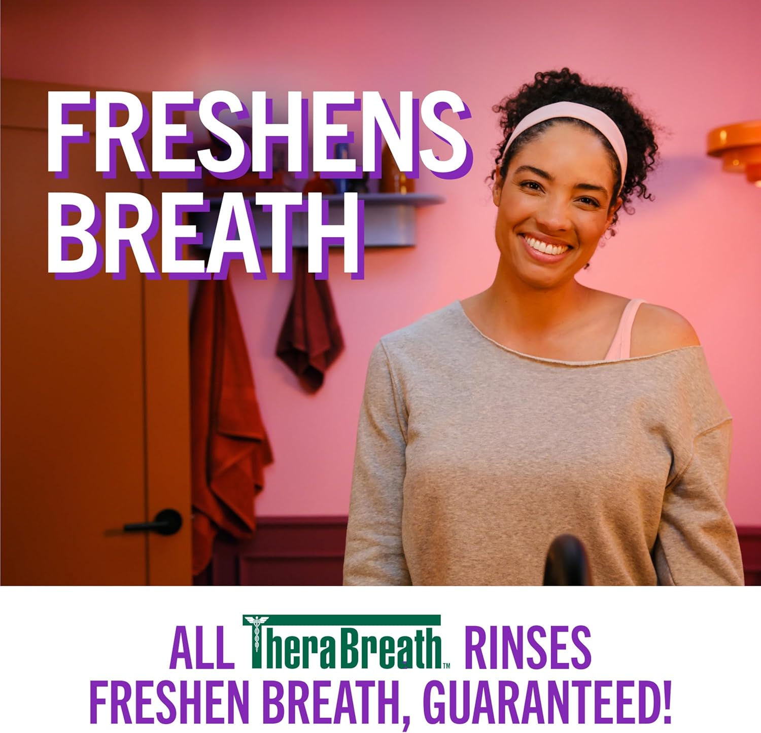 TheraBreath Oral Rinse 6-in-1 Benefits, Gentle Alcohol-Free Formula for Daily Self-Care, 2 Pack