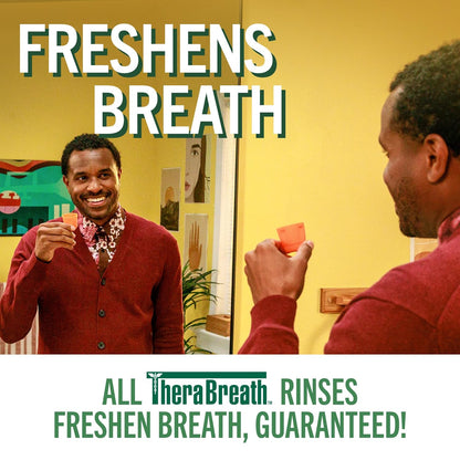 TheraBreath Rainforest Mint Mouthwash – Alcohol-Free Botanical Rinse for Bedtime Oral Care and Fresh Breath Confidence