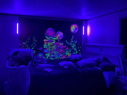 THLITURE Blacklight Bar – Worry-Free Glow Party Light for Sleepovers and Long Events, Low-Heat 395nm UV Strip 2 Pack