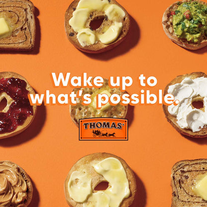 Thomas' Original English Muffins, 6 Count, 13 oz – Pre-Sliced Breakfast Staple for Quick Work-from-Home Mornings