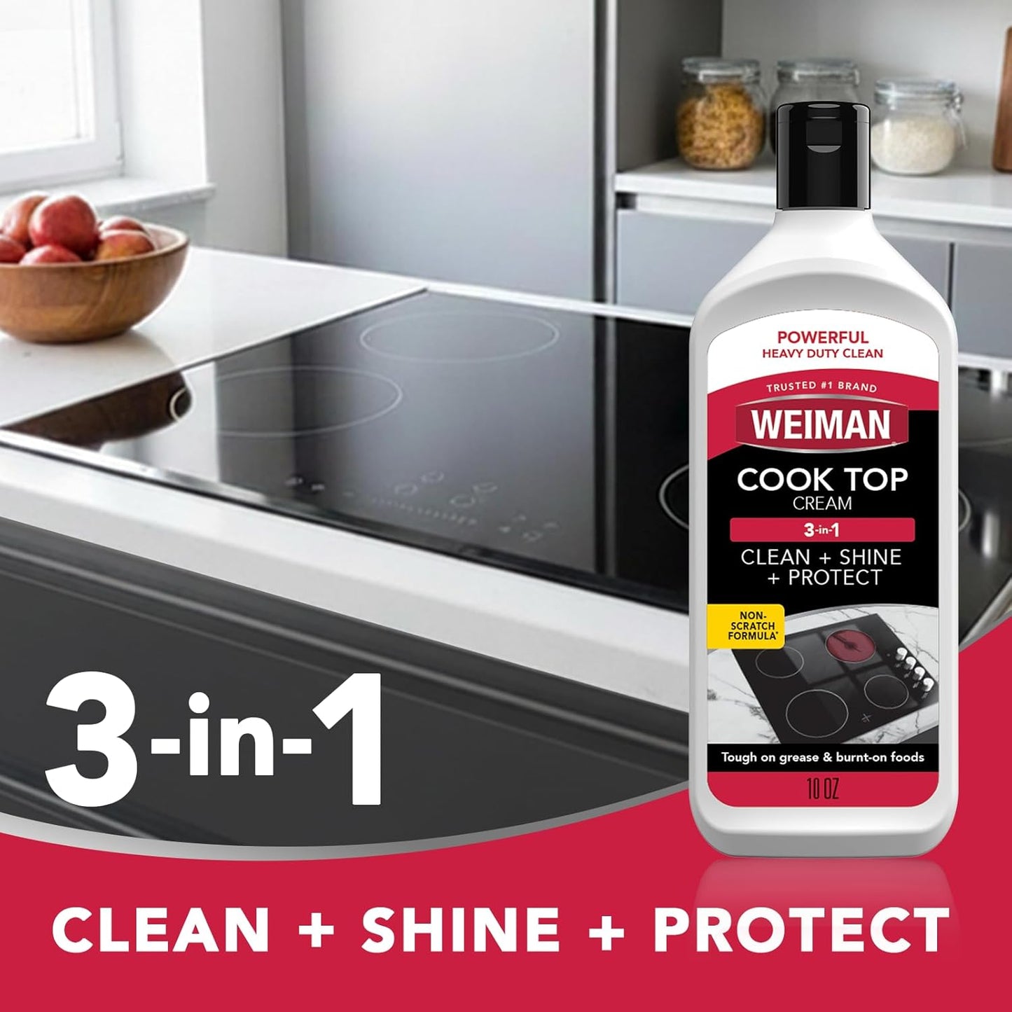three non-abrasive scrubbing pads included in the bundle