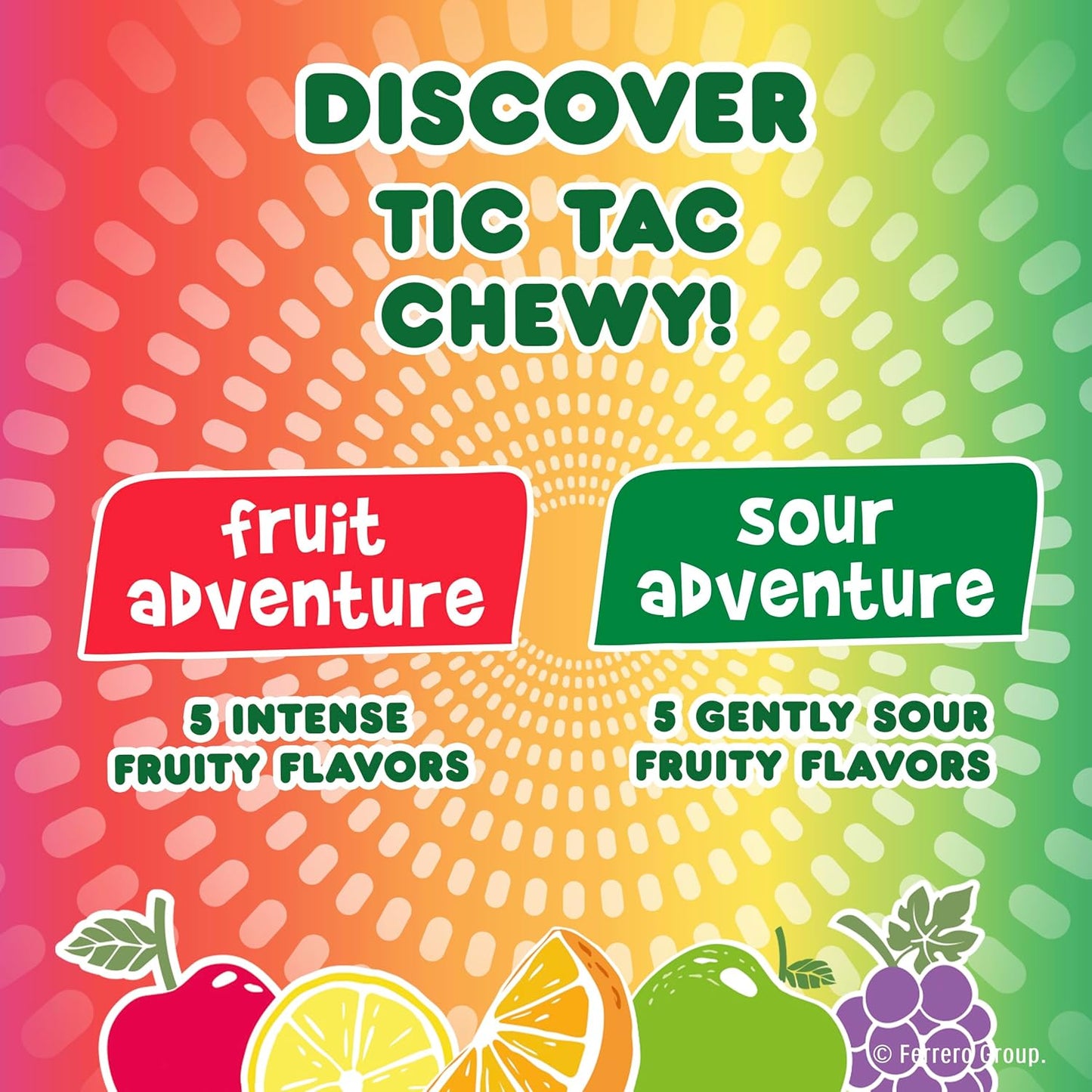 Tic Tac Chewy! Fruit Adventure Candy – Fun Birthday Gift Bag Add-On for Tweens and Young Adults, 7 oz
