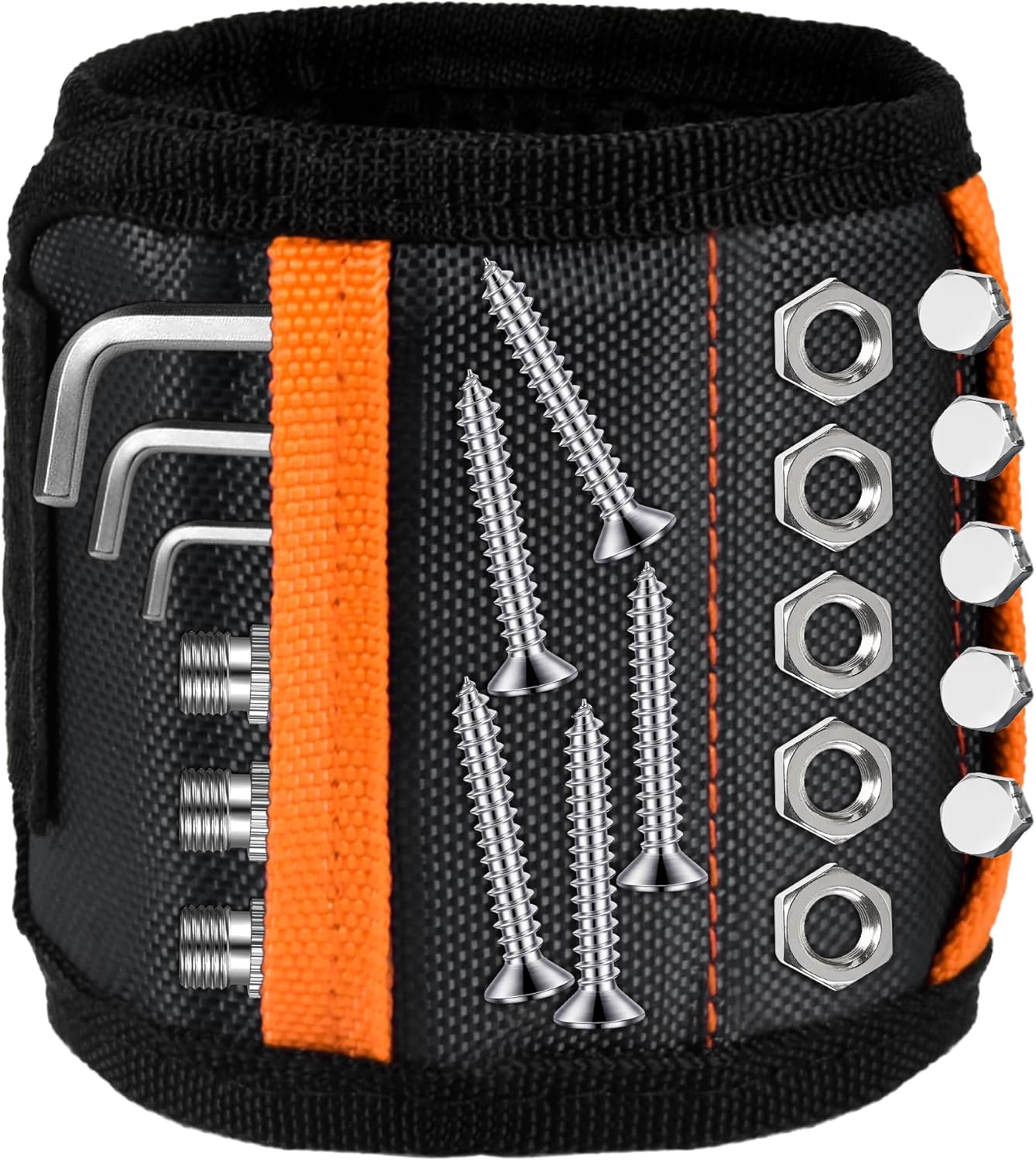 Tmacker Magnetic Wristband – Safe Hands-Free Tool Organizer for Roofers Construction Workers and Overhead Repairs