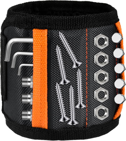 Tmacker Magnetic Wristband – Safe Hands-Free Tool Organizer for Roofers Construction Workers and Overhead Repairs