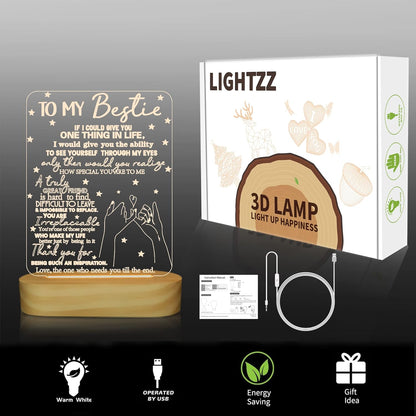 to My Bestie Gifts Friendship Lamp – Mindfulness Wind-Down Companion, Gentle Ambient Glow for Evening Self-Care