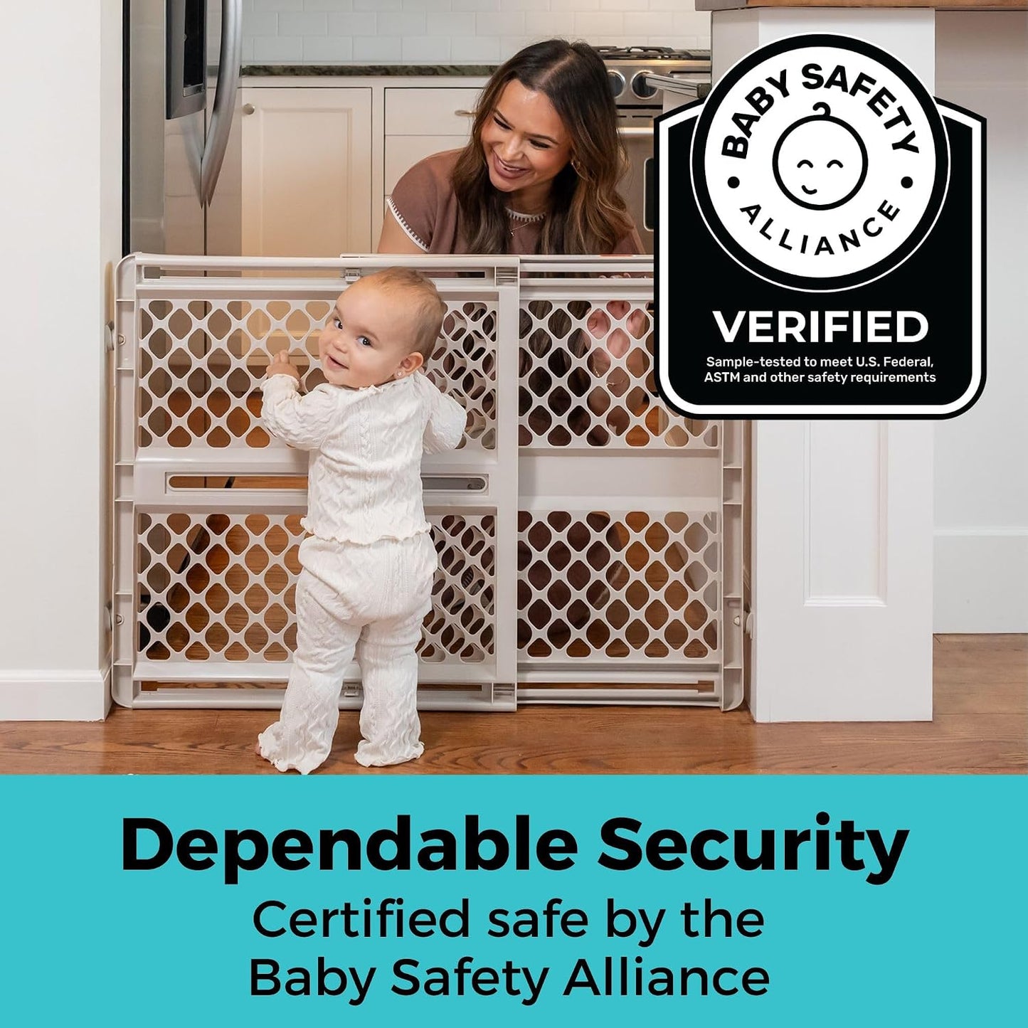 Toddleroo by North States Supergate Ergo Baby Gate – Non-Toxic BPA-Free Baby Gate Safe for Babies Who Mouth and Chew