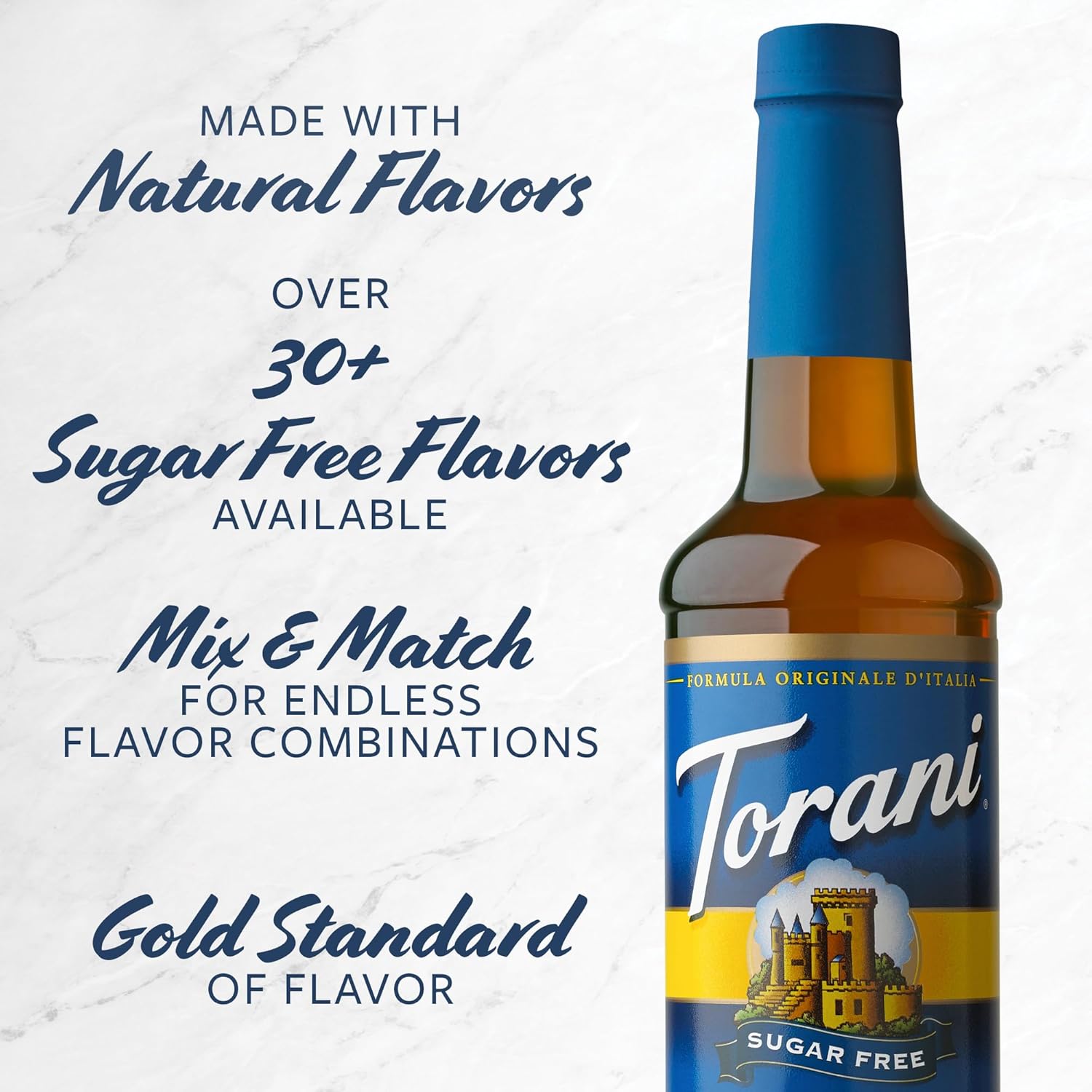 Torani Sugar Free Coffeehouse Syrup Sampler for Low-Carb Self-Care Mornings, Four Bottles of Guilt-Free Flavor