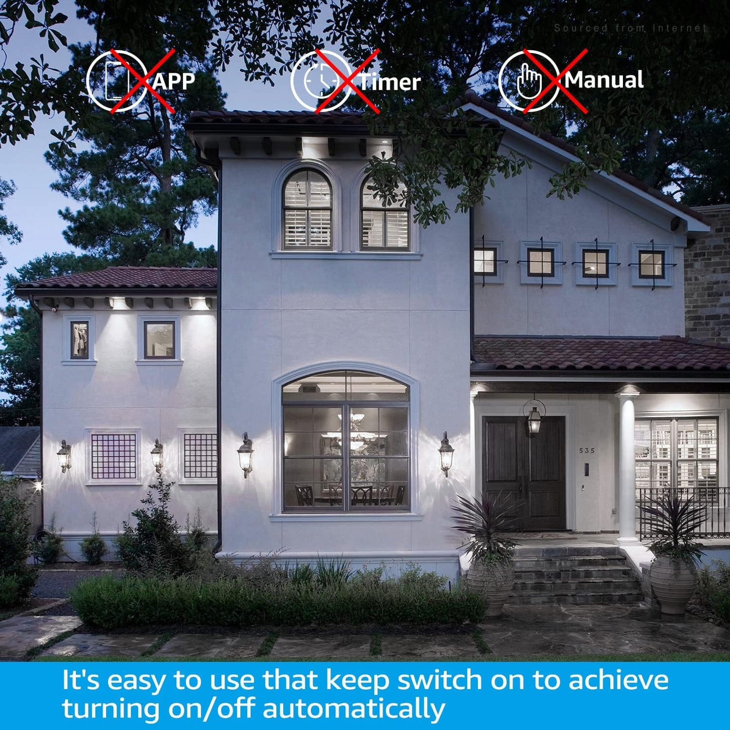TORCHSTAR Sensor A19 LED Bulb – Uncluttered Backyard and Side Yard Illumination, No App No Hub Required, 9W 800 Lumens, Pack of 4
