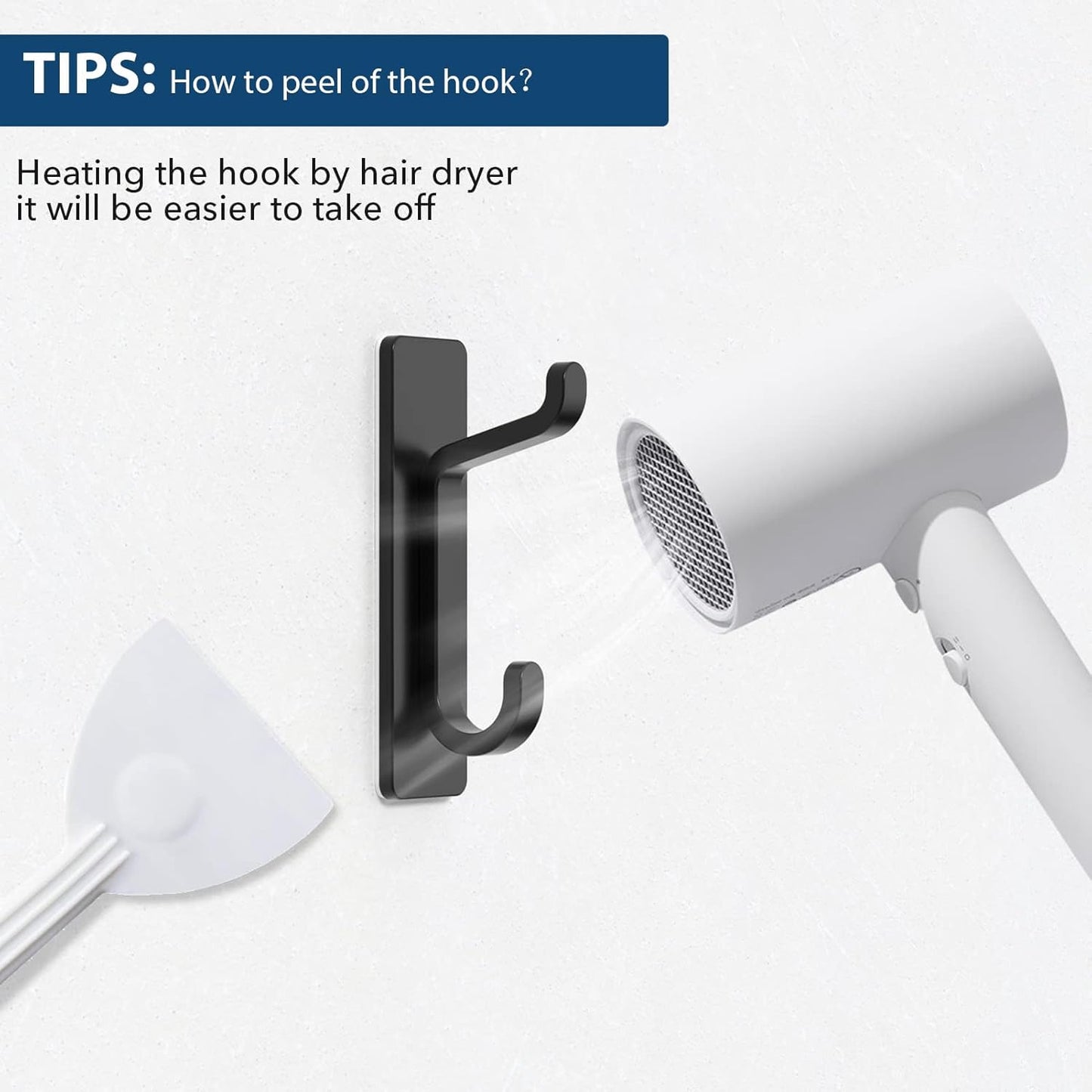 Towlz Damage-Free Coat Hooks for Pet-Safe Entryways, Rust-Proof Aluminum Adhesive Hooks With Rounded Edges