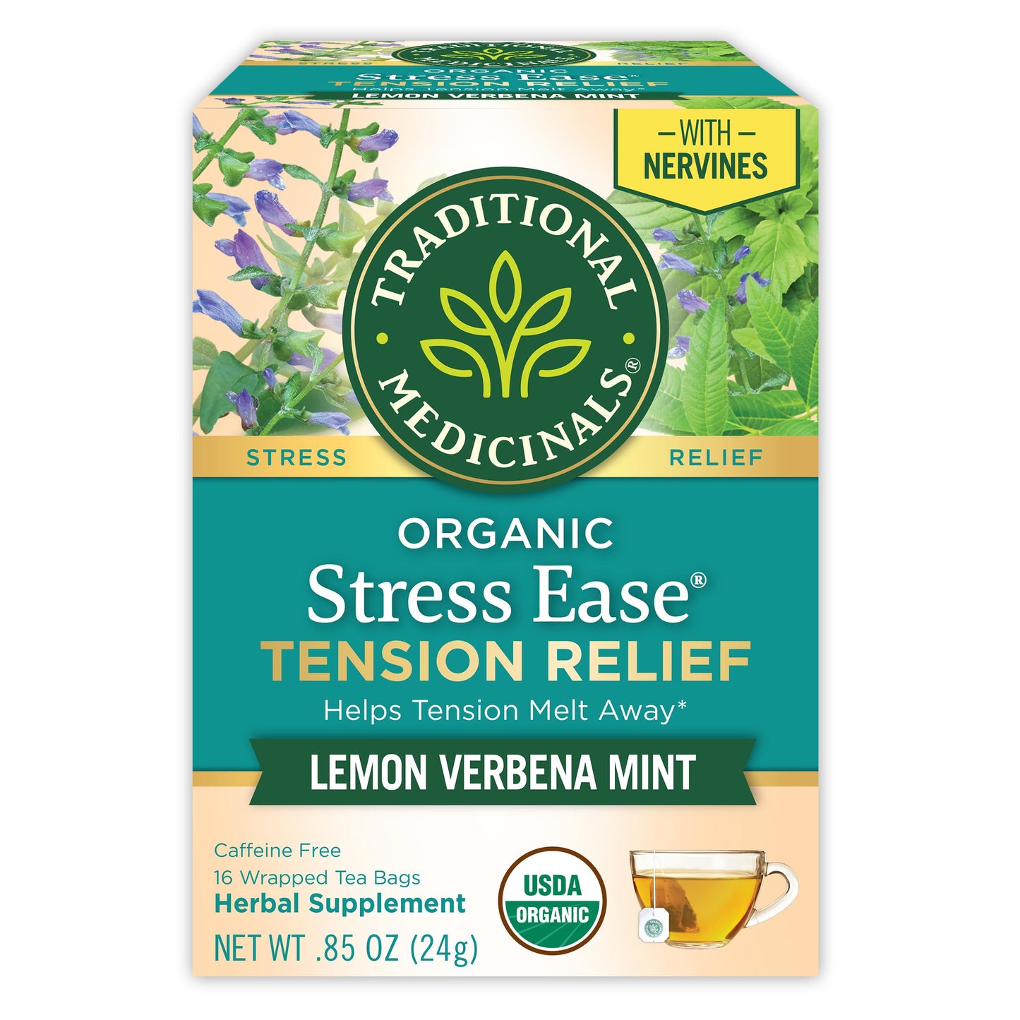 Traditional Medicinals Caffeine-Free Lemon Balm Herbal Tea – Simple Daily Calm for the Less-Is-More Pantry