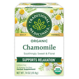 Traditional Medicinals Chamomile Herbal Tea – Simple Organic Brew for Uncluttered Kitchens and Quiet Routines, 16 Bags