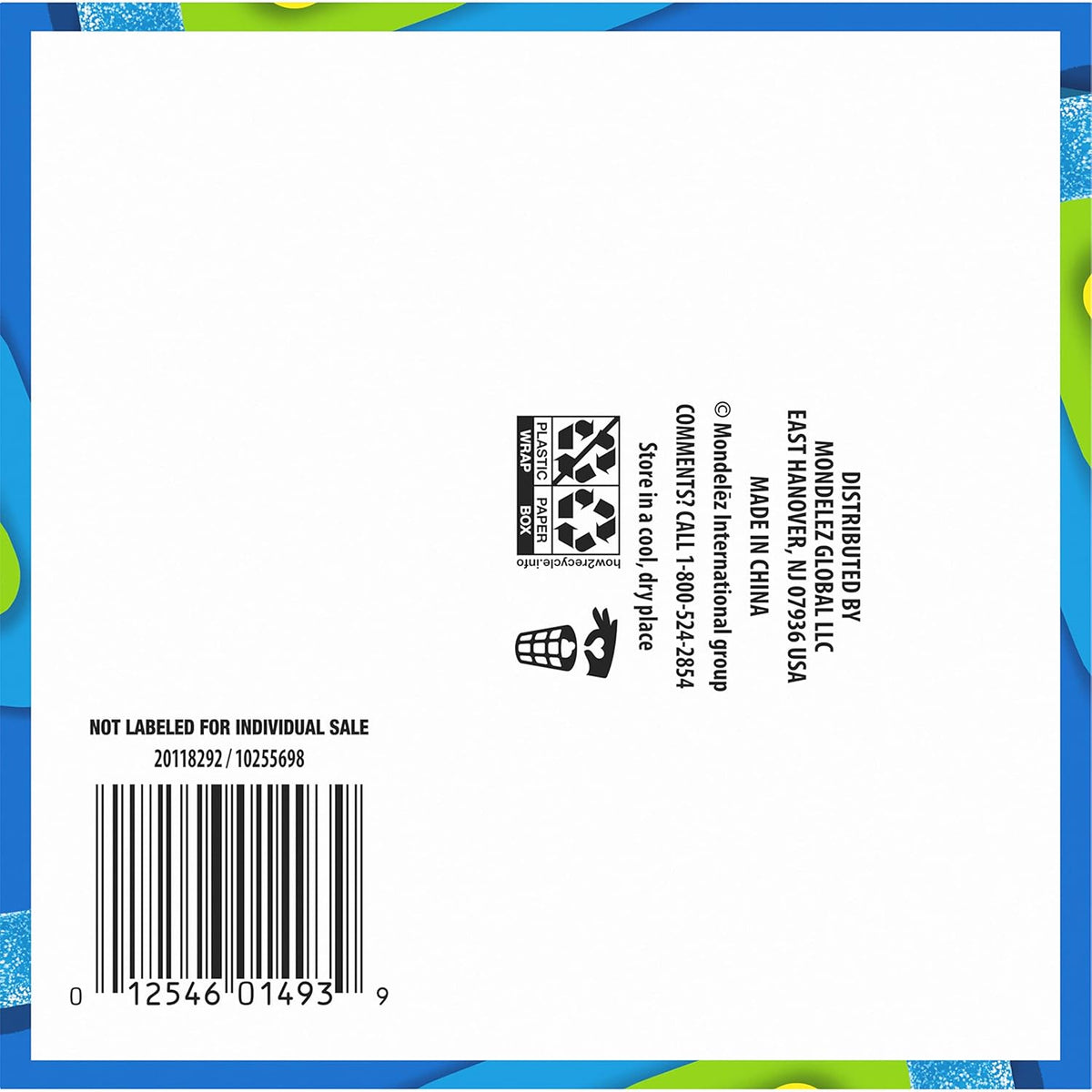 Trident Vibes SOUR PATCH KIDS Blue Raspberry Gum – Party Favor and Playdate Pack for Kids, Sugar-Free Bulk 160 Pieces
