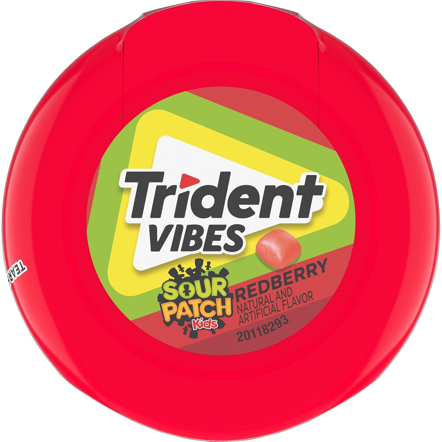 Trident Vibes SOUR PATCH KIDS Blue Raspberry Sugar-Free Chewing Gum – Hostess and Housewarming Pantry Gift, 160 Pieces