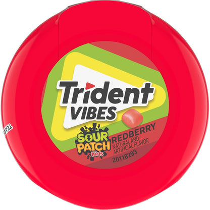 Trident Vibes SOUR PATCH KIDS Blue Raspberry Sugar-Free Chewing Gum – Hostess and Housewarming Pantry Gift, 160 Pieces