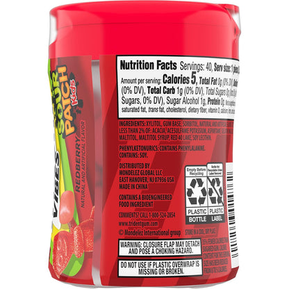 Trident Vibes SOUR PATCH KIDS Blue Raspberry Sugar-Free Chewing Gum – Hostess and Housewarming Pantry Gift, 160 Pieces