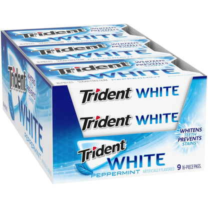 Trident White Chewing Gum – After-School Snack Drawer Pick for Active Kids, Bulk Variety Pack